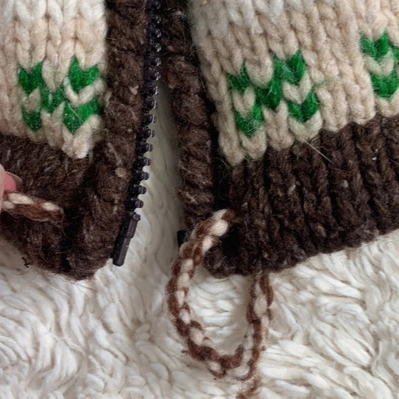 Ecuadorian clothing company half wool half cotton monkey sweater hoodie size 4 - Picture 3 of 8